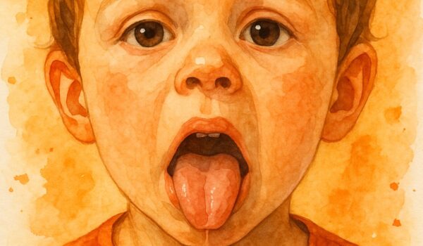 گفتاردرمانی چسبندگی زبان در دبی، کودک مبتلا به چسبندگی زبان که نمی‌تواند زبان را به سمت بالا حرکت دهد | گفتاردرمانی چسبندگی زبان در دبی