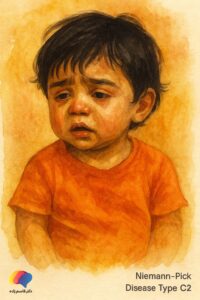 سندرم نیمن پیک نوع C2 در کودکان | کودک مبتلا به علائم سندرم نیمن پیک نوع C2 شامل تأخیر کلامی، مشکلات تعادل و جویدن کند