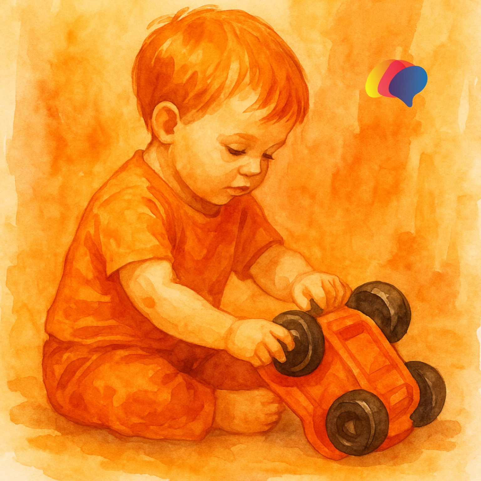 رفتارهای غیرطبیعی کودک دو تا سه ساله |کودک دو ساله در حال وارونه کردن ماشین و چرخاندن چرخ‌ها – نشانه‌ای از رفتارهای غیرطبیعی و مشکلات رشدی