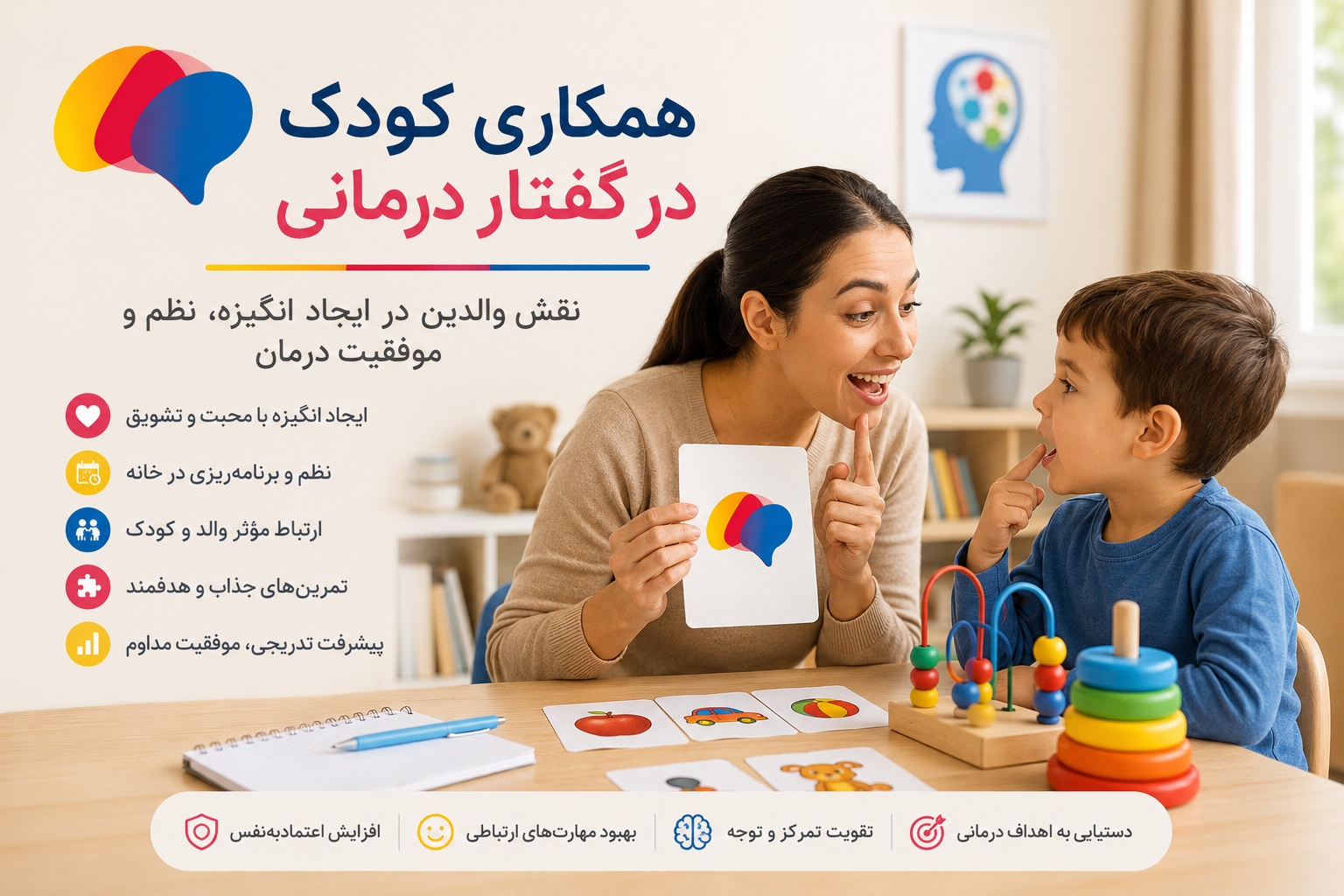 12 راهکار افزایش همکاری کودک در گفتار درمانی و نقش والدین در موفقیت درمان