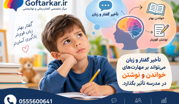 تأثیر تأخیر گفتار و زبان بر مهارت خواندن و نوشتن کودکان در مدرسه